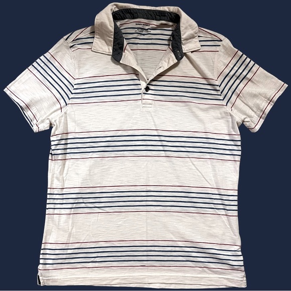 πHOST PICKπ Mens Banana Republic Striped Polo Shirt. Size Large π - Picture 3 of 5